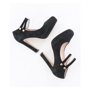 KATE SPADE Double Strap Suede Mary Janes